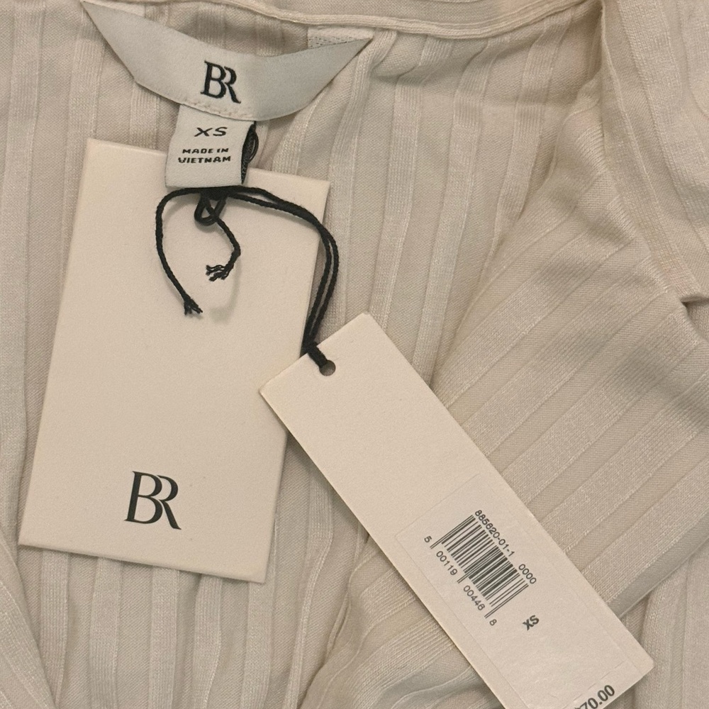 Banana Republic Ivory Striped Top